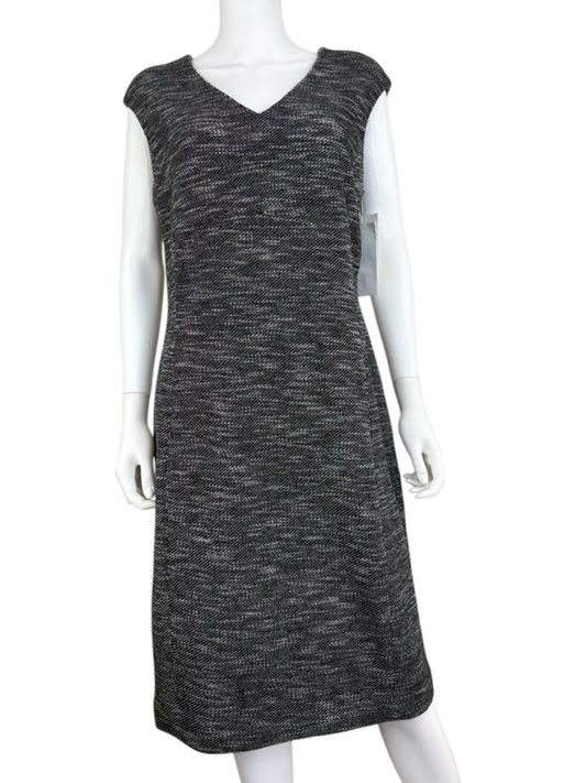 Hal Rubenstein NWT Black Tweed Midi Dress Size L