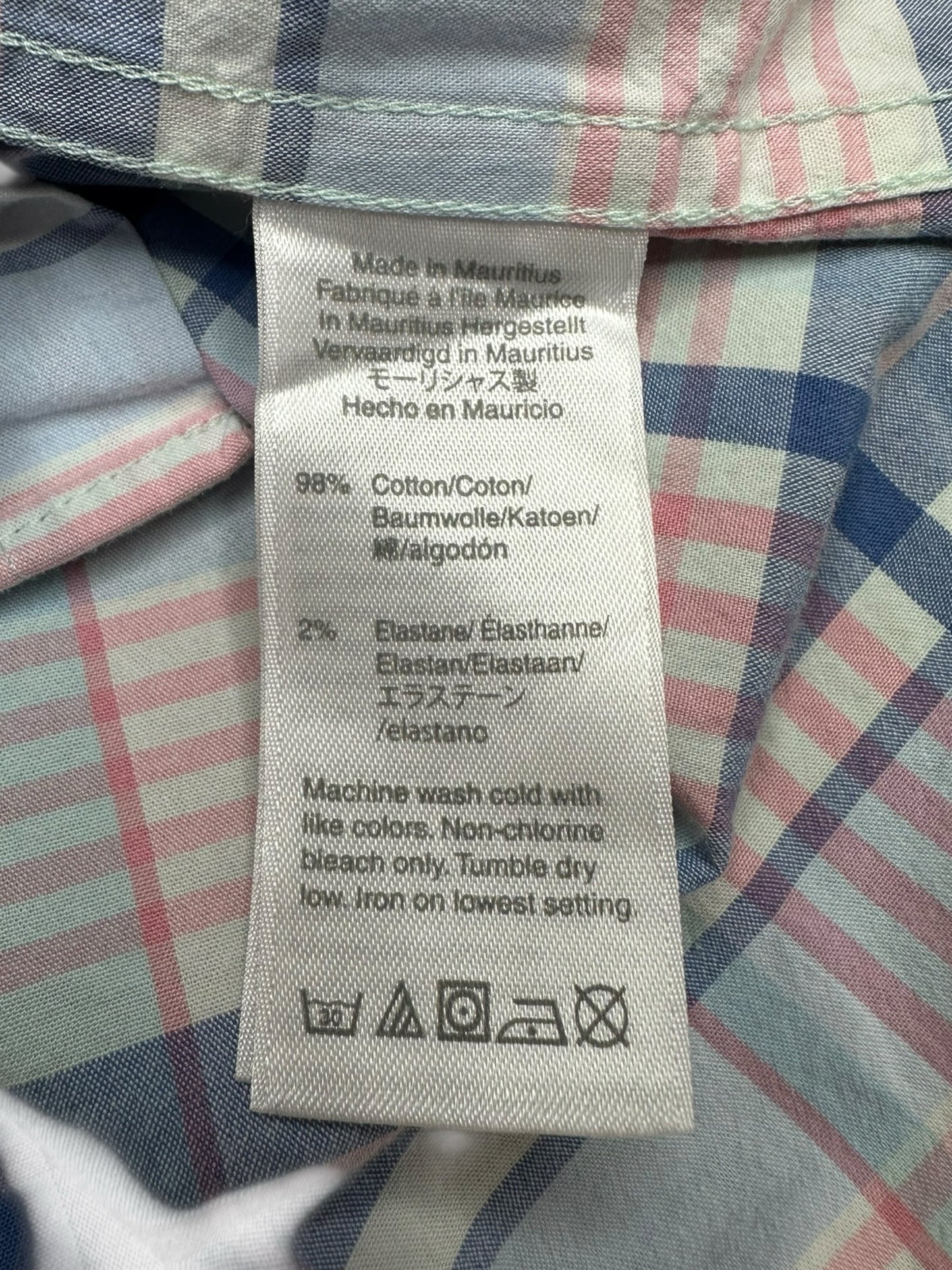 J. Crew Pink and Blue Plaid Button-Down Size XS