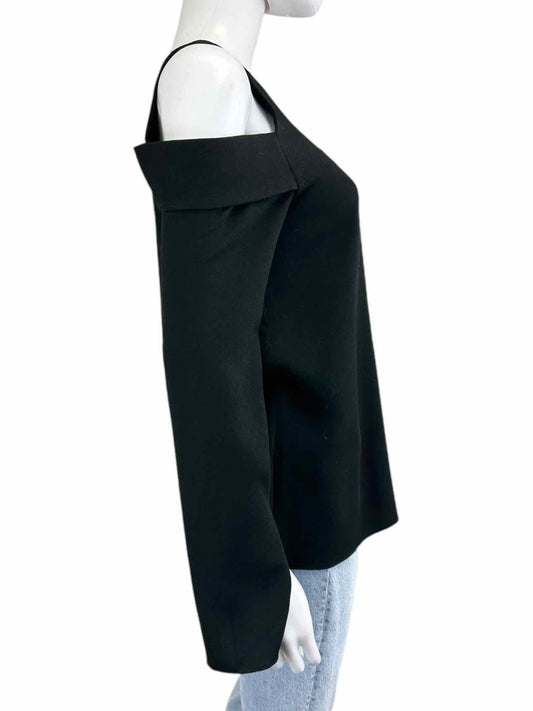 tibi Black Cold Shoulder Blouse Size 4
