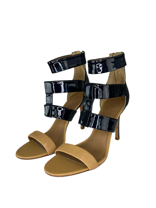 Tory Burch Danielle Caged Leather Sandal Pumps Size 8.5