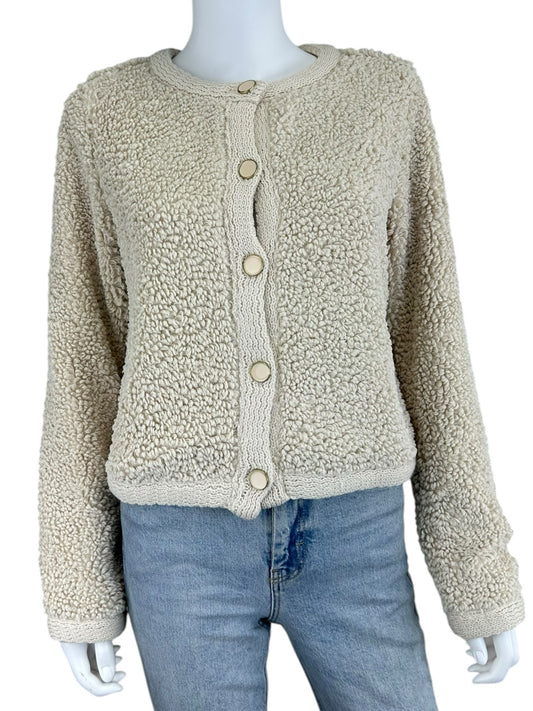 sanctuary Cream Cuddle Up Cardi Jacket Size XS