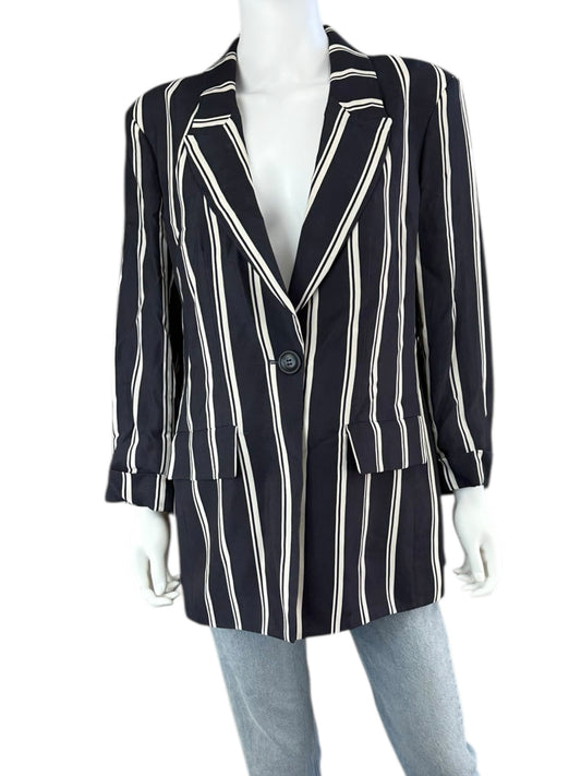 Iris Setlakwe Navy Striped Blazer Size 12