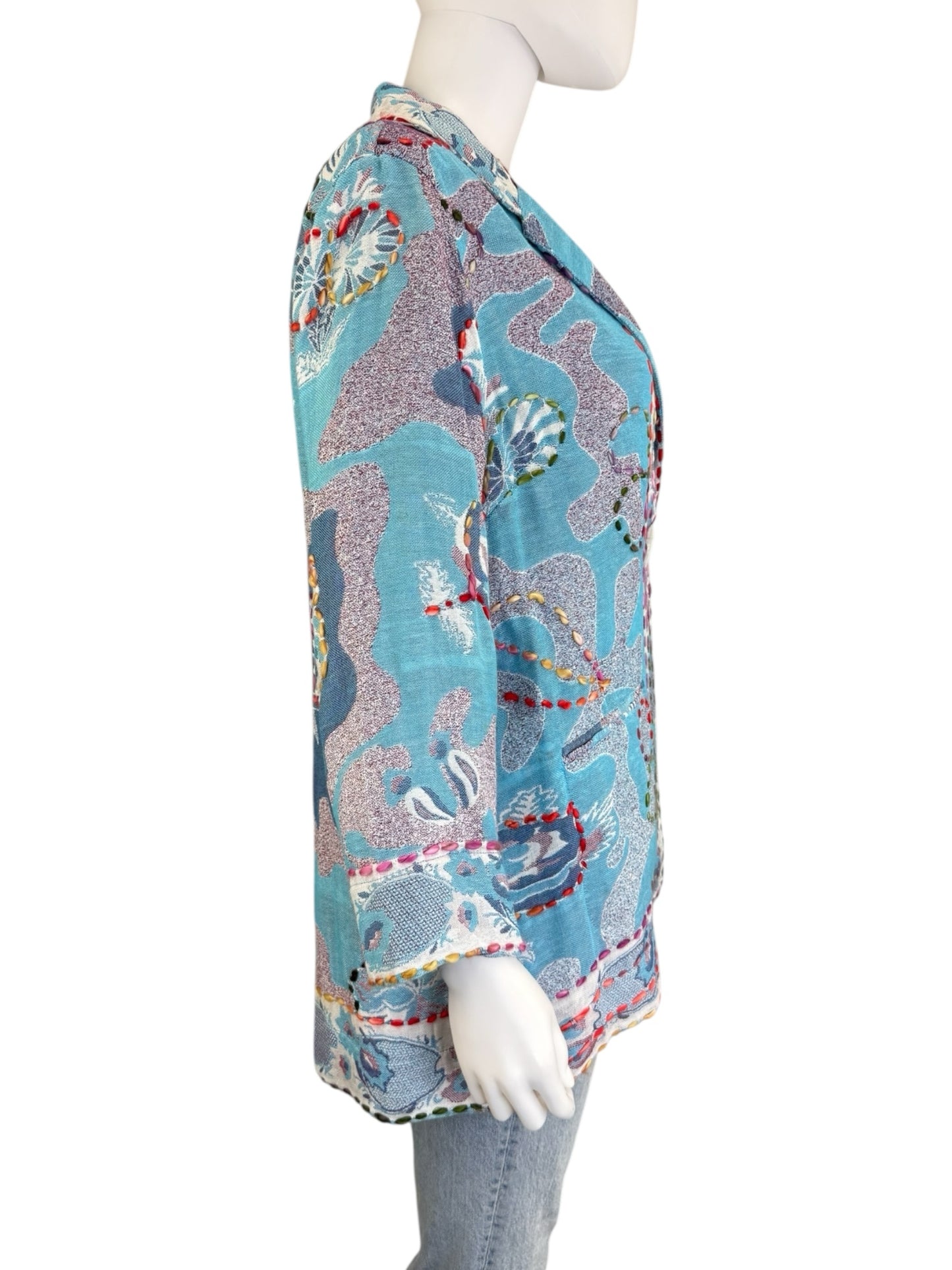 JOHN MARK NWT Jacquard Embroidered Jacket Size S