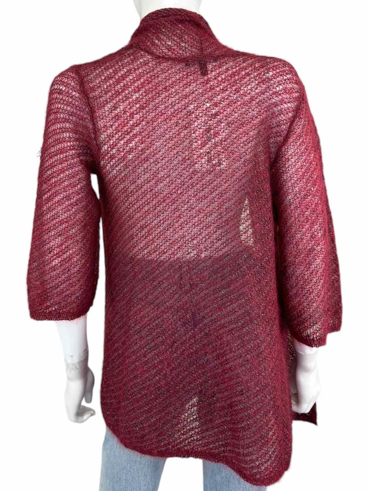 EILEEN FISHER Burgundy Sweater Cardigan Size PS