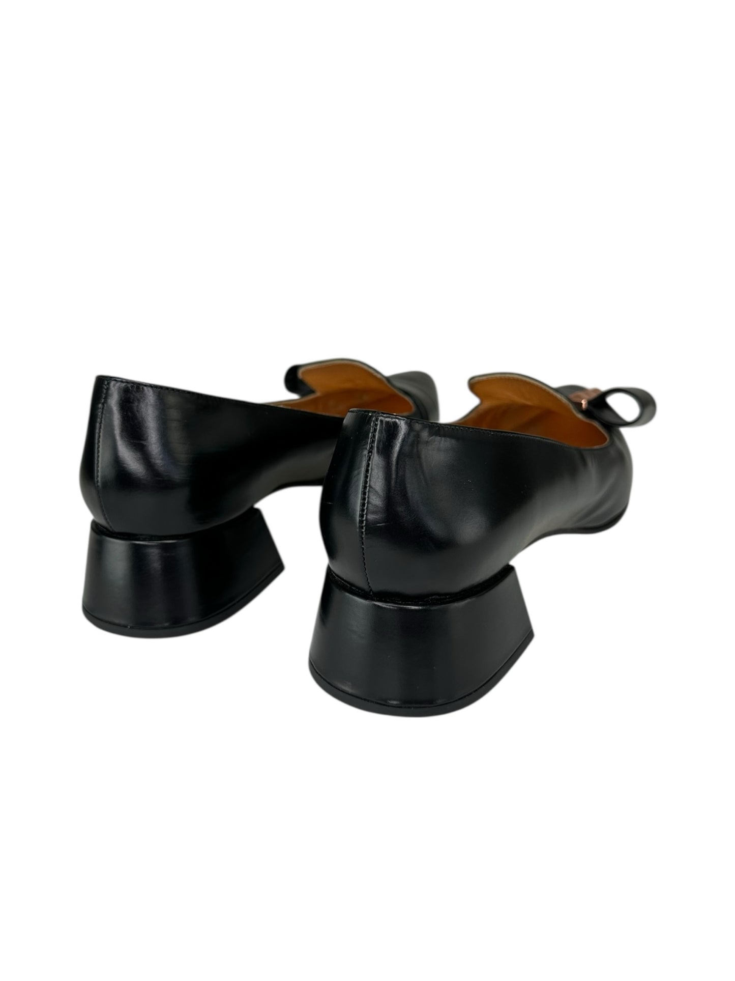 Max Mara Black Leather Colomba Pumps Size 39