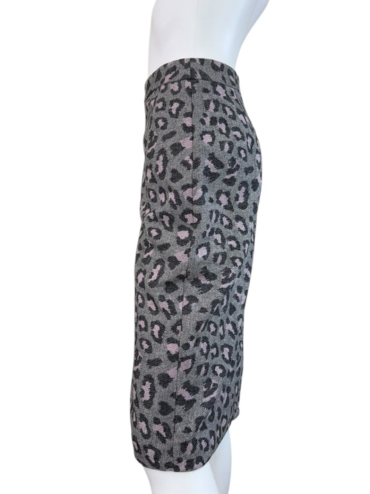 Talbots NWT Gray Leopard Print Pencil Skirt Size 10