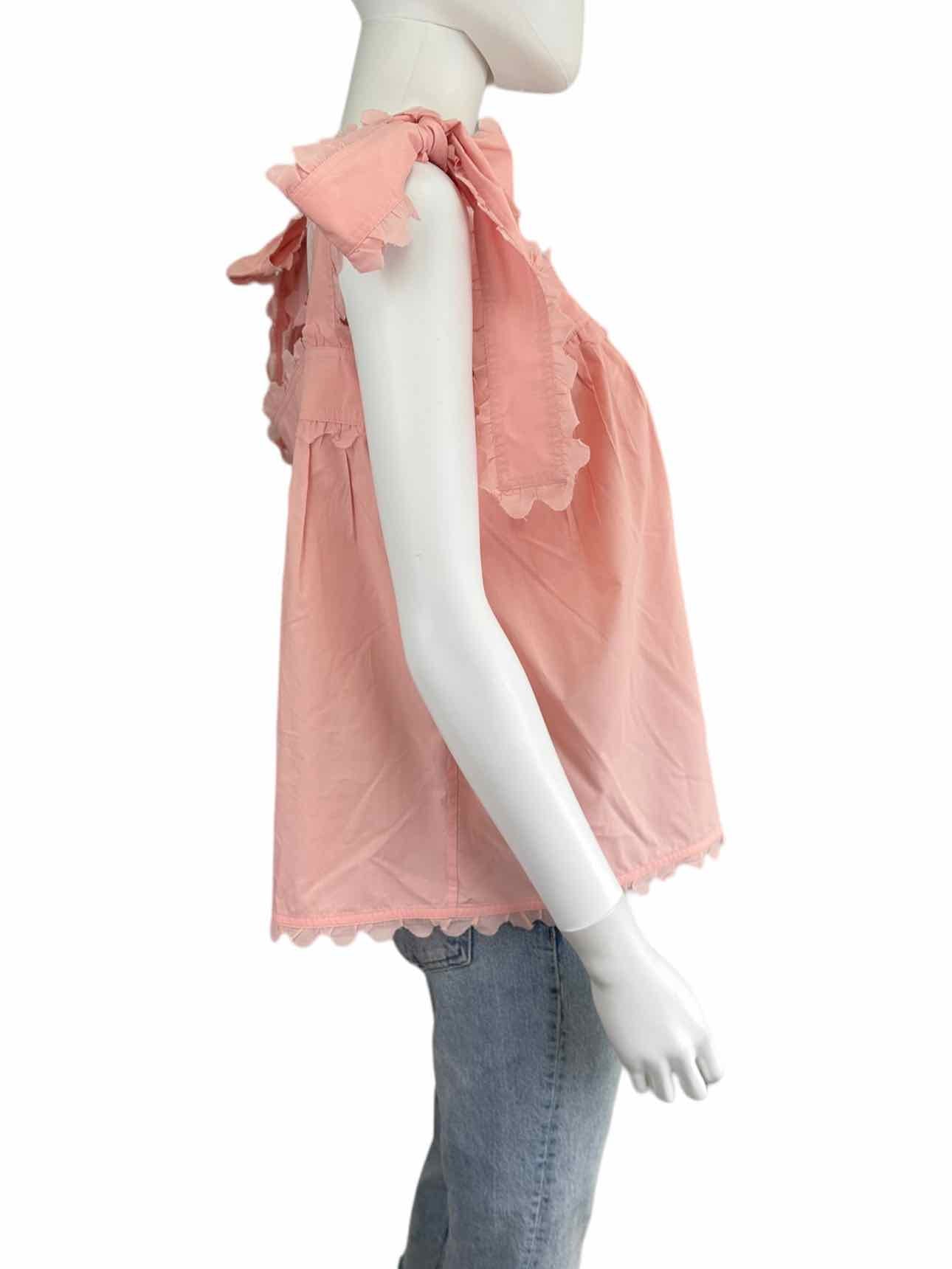 TORY BURCH Pink Scallop Trim Tank Size 10