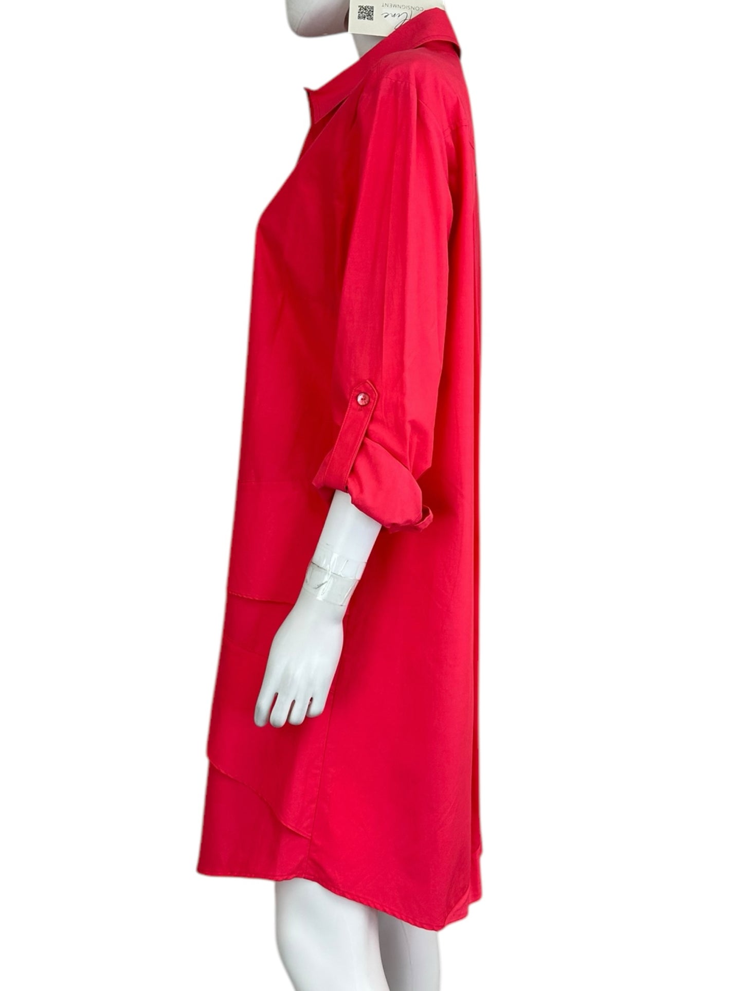 finley Pink Button Dress Size L