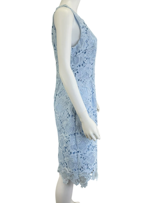 Katherine Kelly Blue Floral Eyelet Dress Size 8