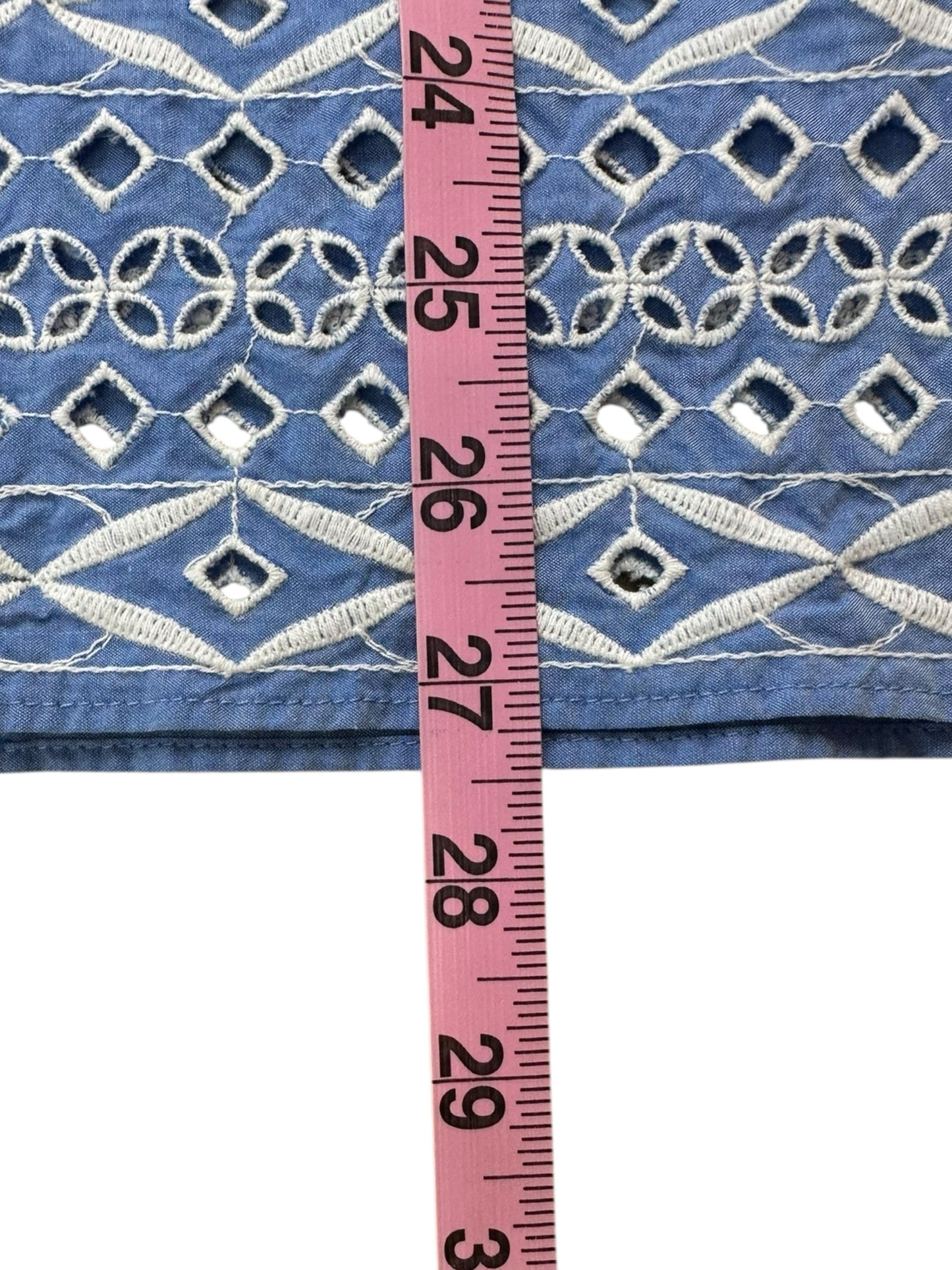 Talbots Blue 100% Cotton Blouse Size L