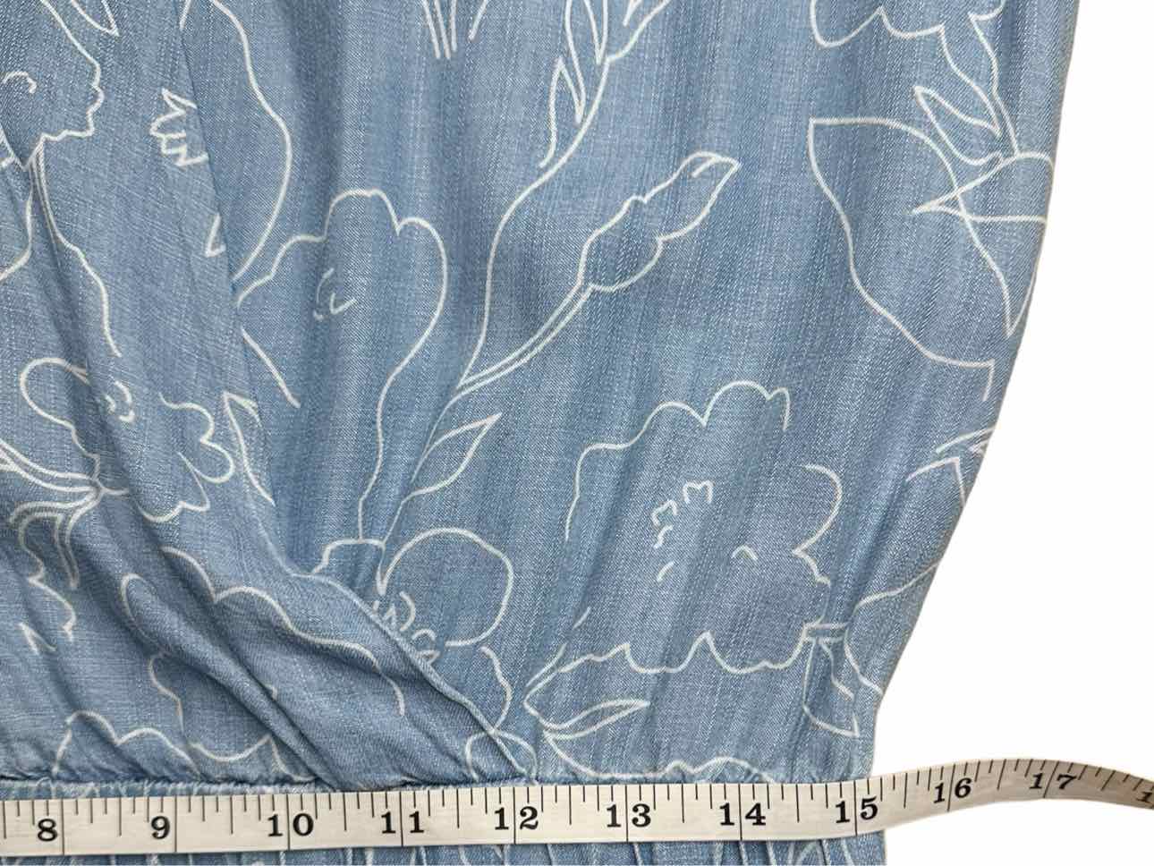 cloth & stone Blue Chambray Romper Size S