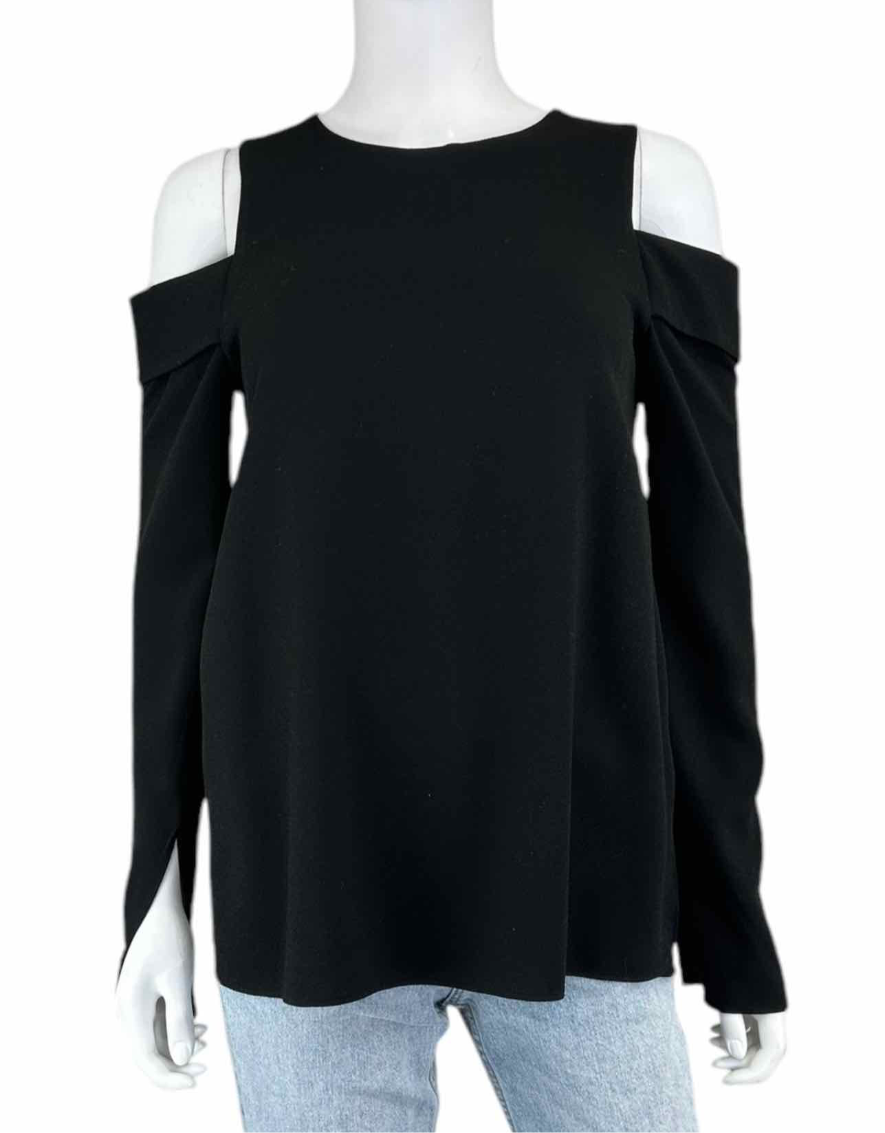 Tibi Black Cold Shoulder Blouse Size 4