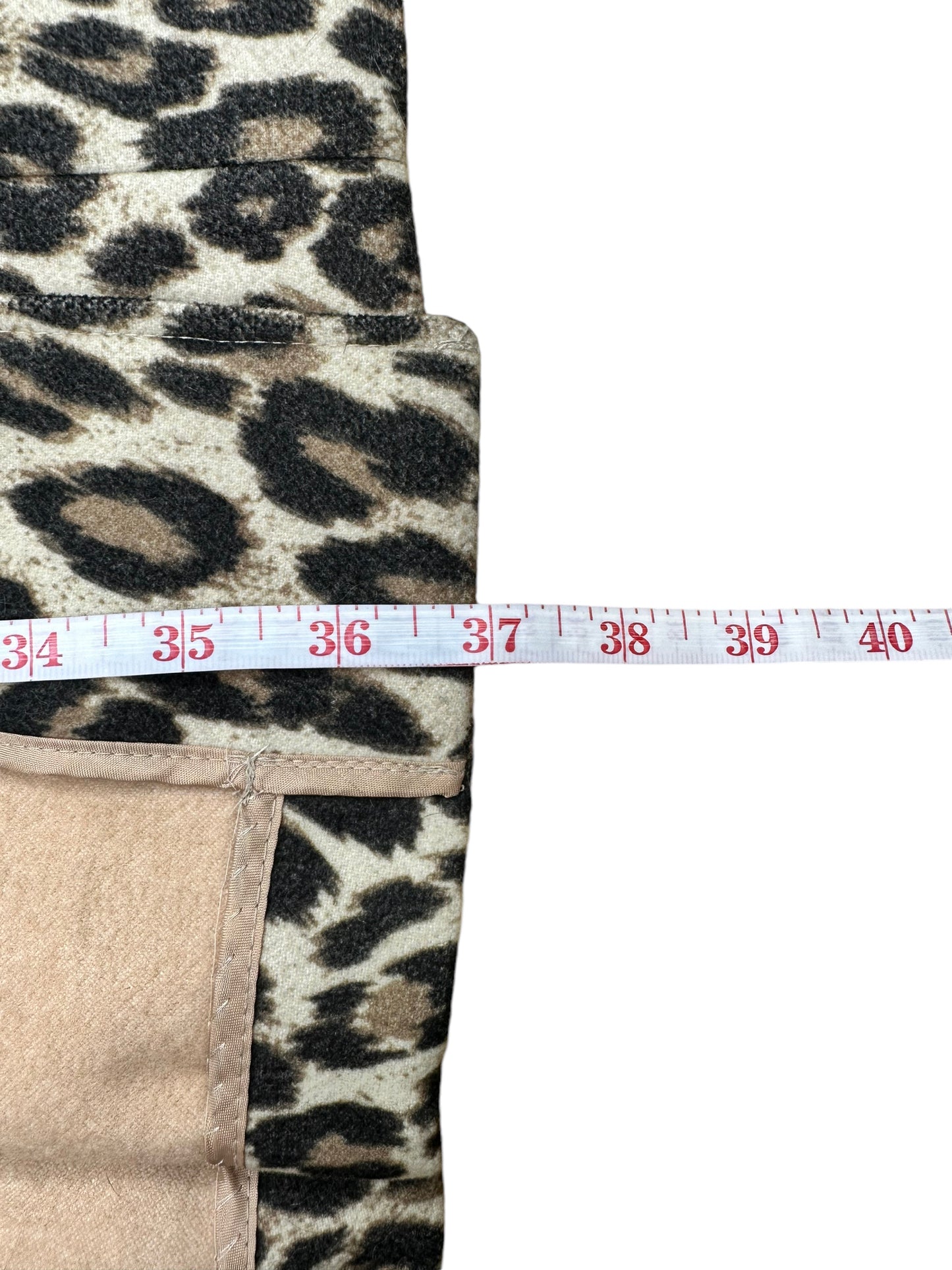 chicos Brown Leopard Print Coat Size S