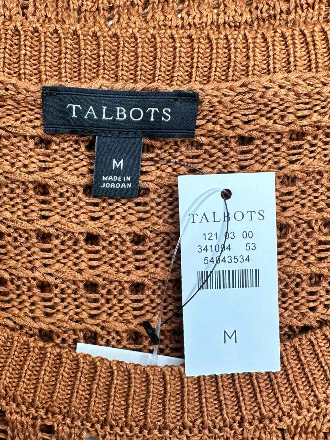 Talbots Rust Cotton Sweater Size M