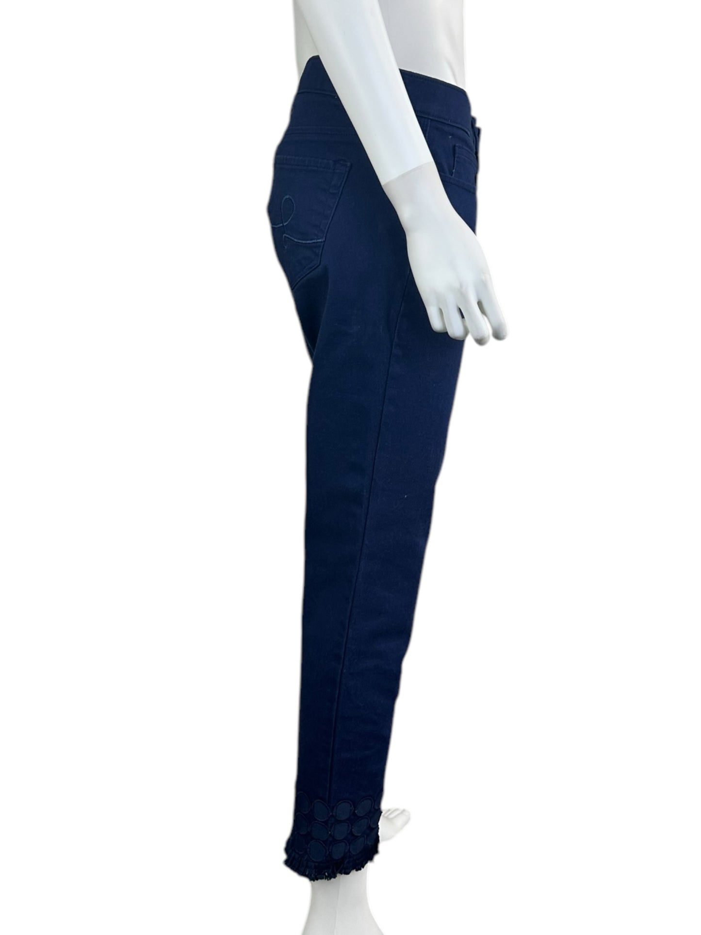 Lilly Pulitzer Navy Eyelet Trim Jeans Size 8
