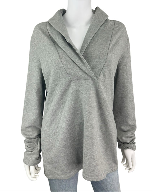 Talbots Gray Knit Top Size XL