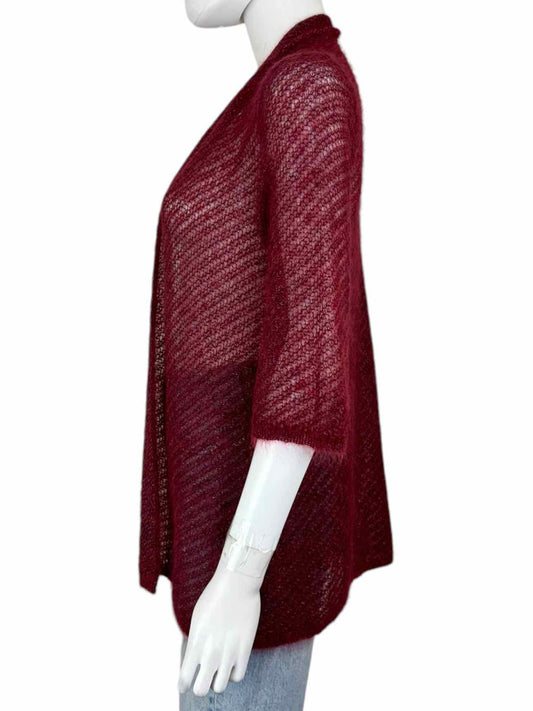 EILEEN FISHER Burgundy Sweater Cardigan Size PS