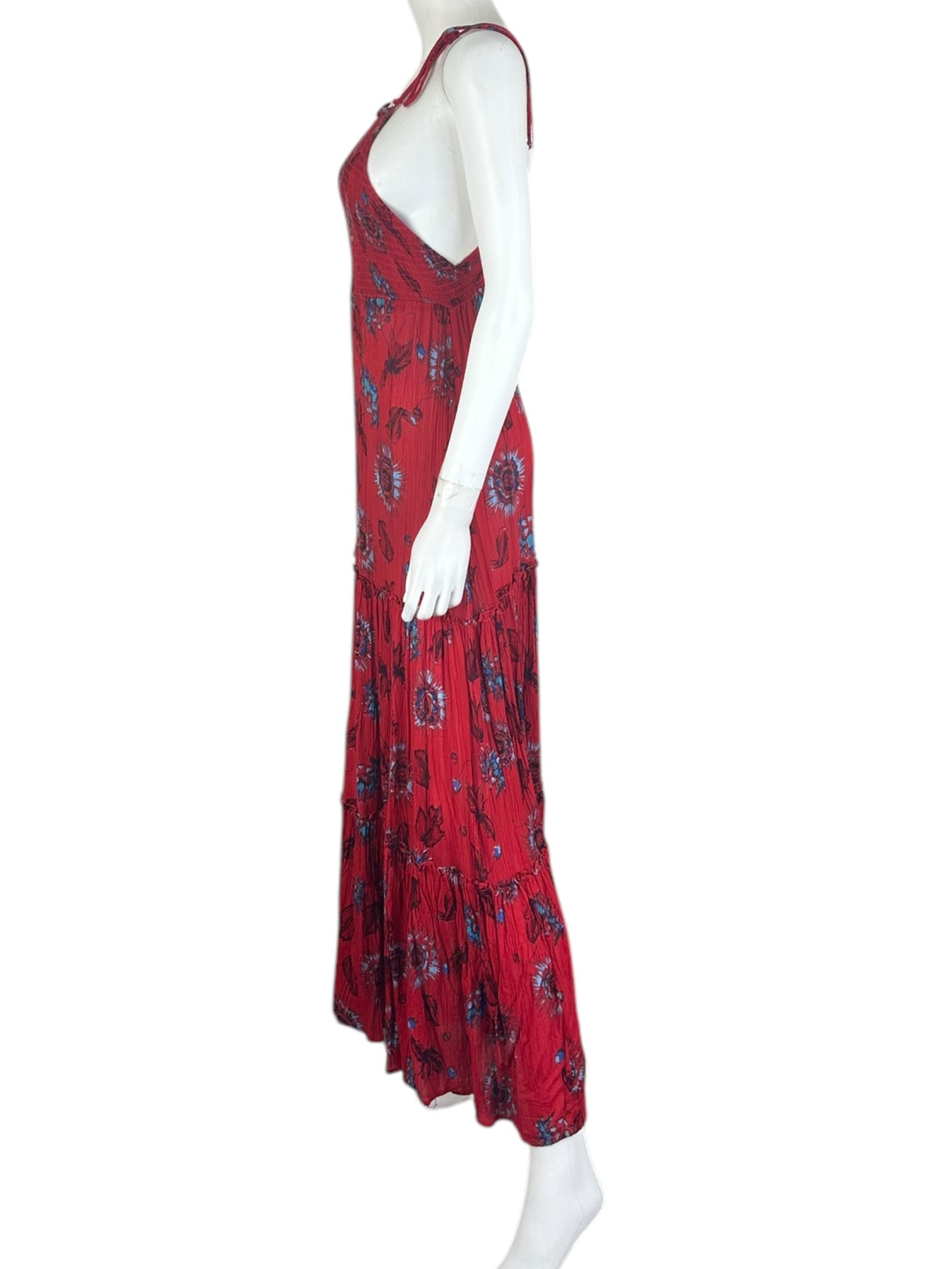 Free People Red Floral Sundress Size XS