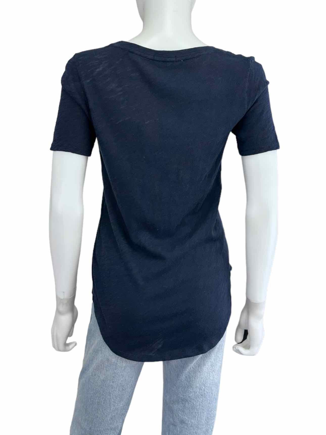 ATM NWT Navy 100% Cotton Knit Top Size S