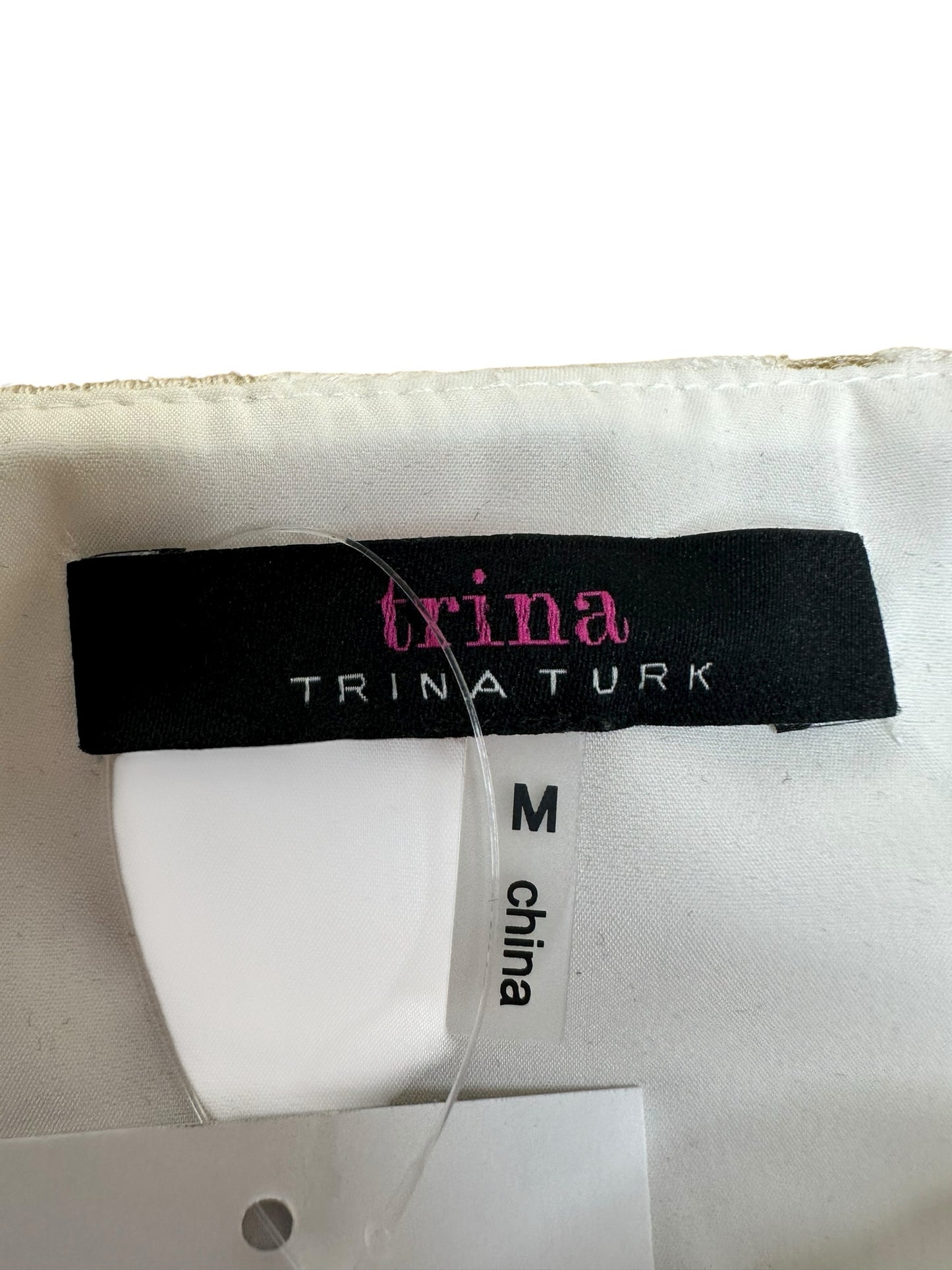 trina TRINA TURK Ivory Floral Lace Mini Cocktail Dress Size M