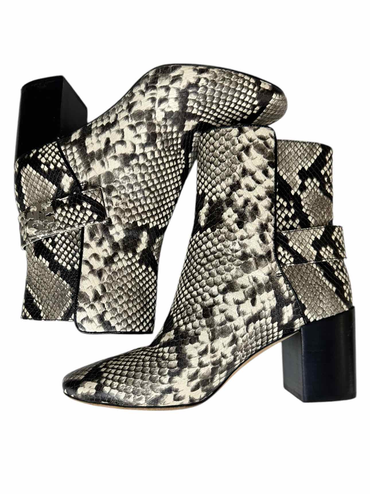 Tory Burch Snakeskin Ankle Booties Size 8