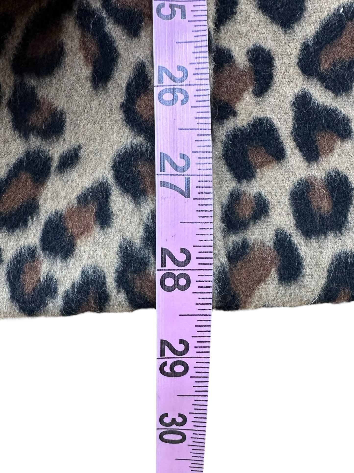 Talbots NWT Brown Leopard Print Wool Coat Size M