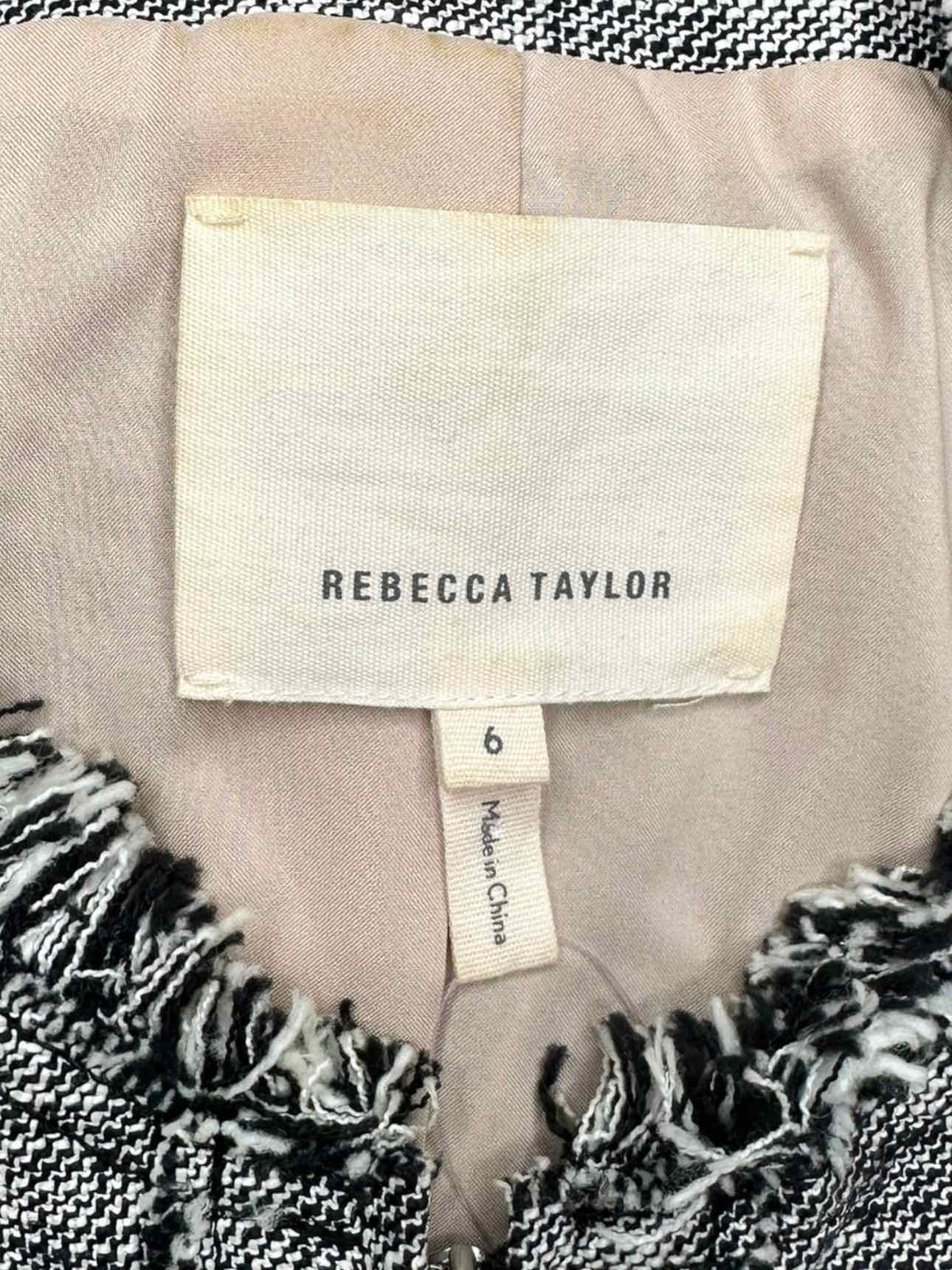 REBECCA TAYLOR Navy Tweed Jacket Size 6