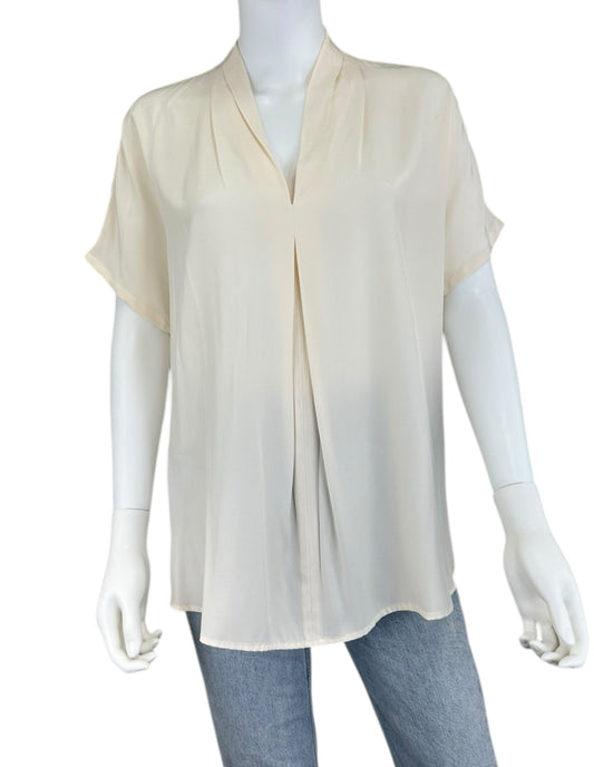 MARIE OLIVER Cream 100% Silk Blouse Size S