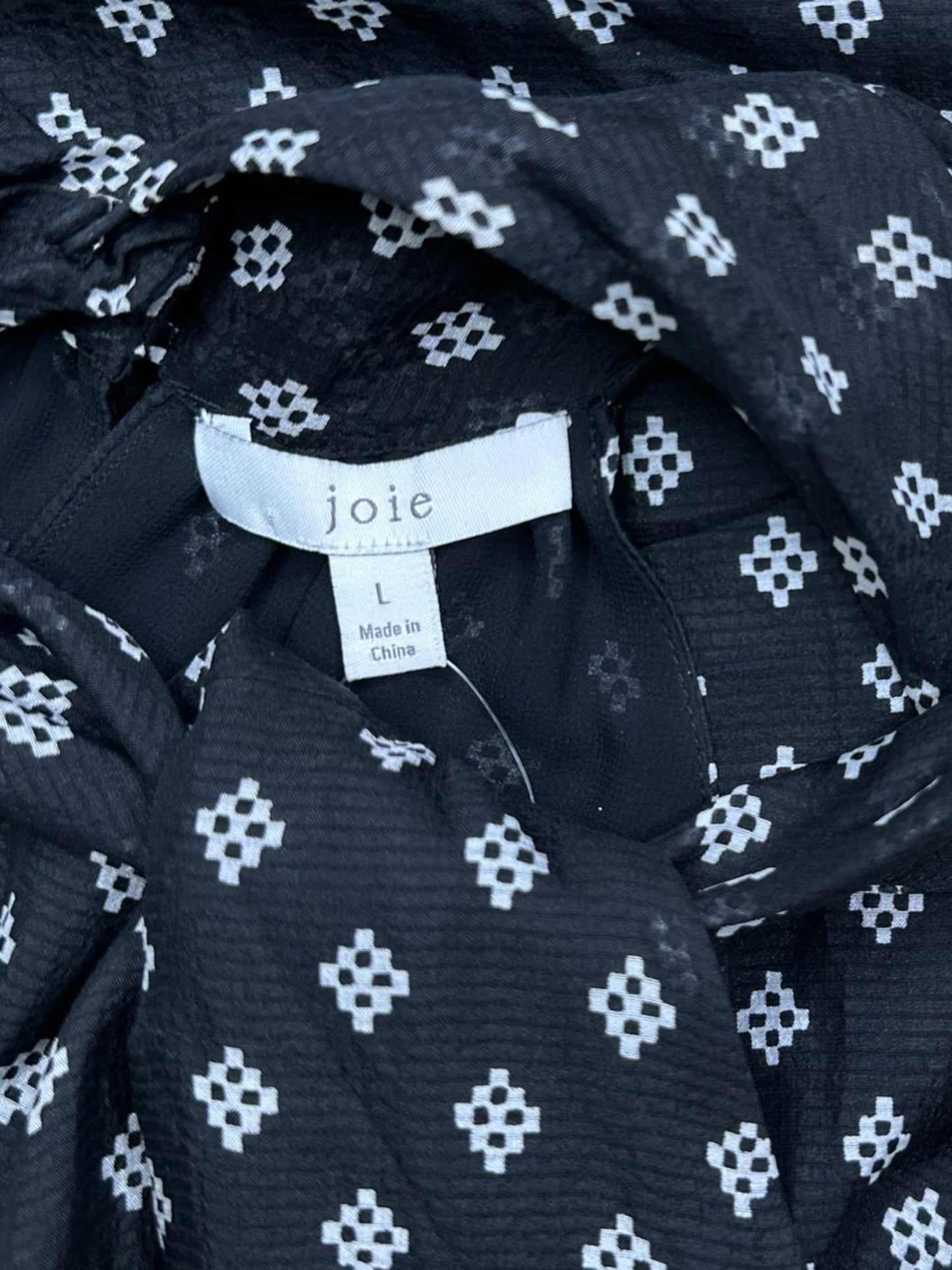 Joie Black 100% Silk Halter Blouse Size L
