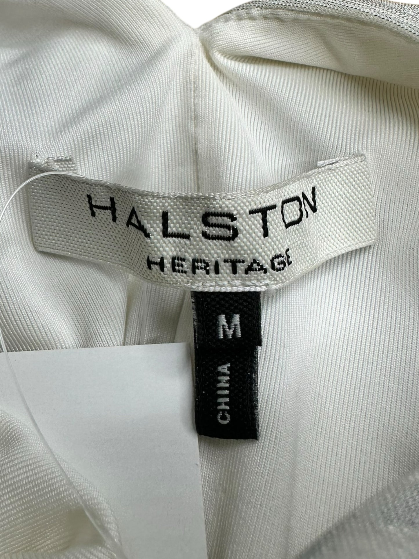 HALSTON HERITAGE Champagne Shimmer Cocktail Dress Size M