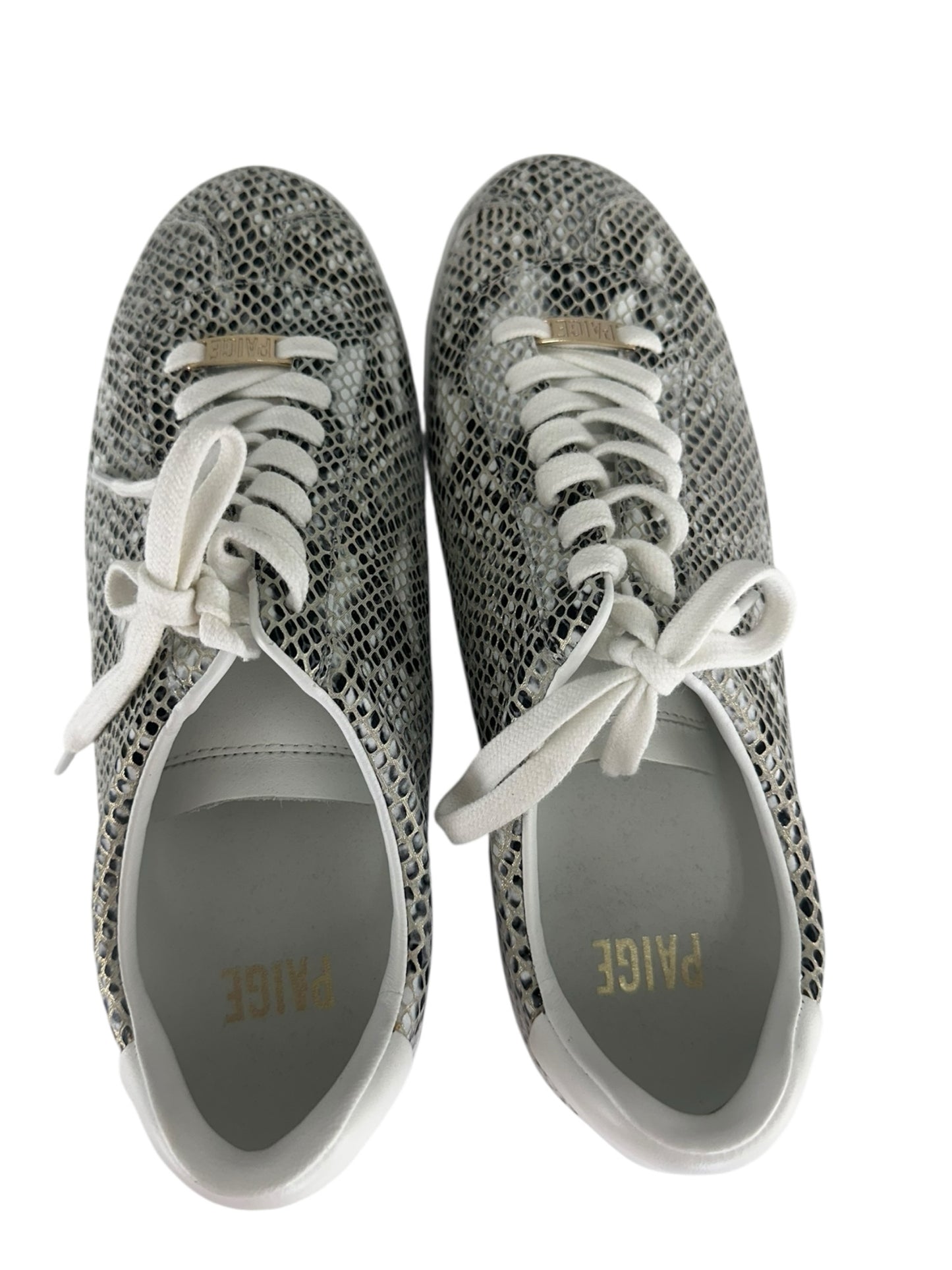 PAIGE Snakeskin AMY Lace-up Sneaker Size 8