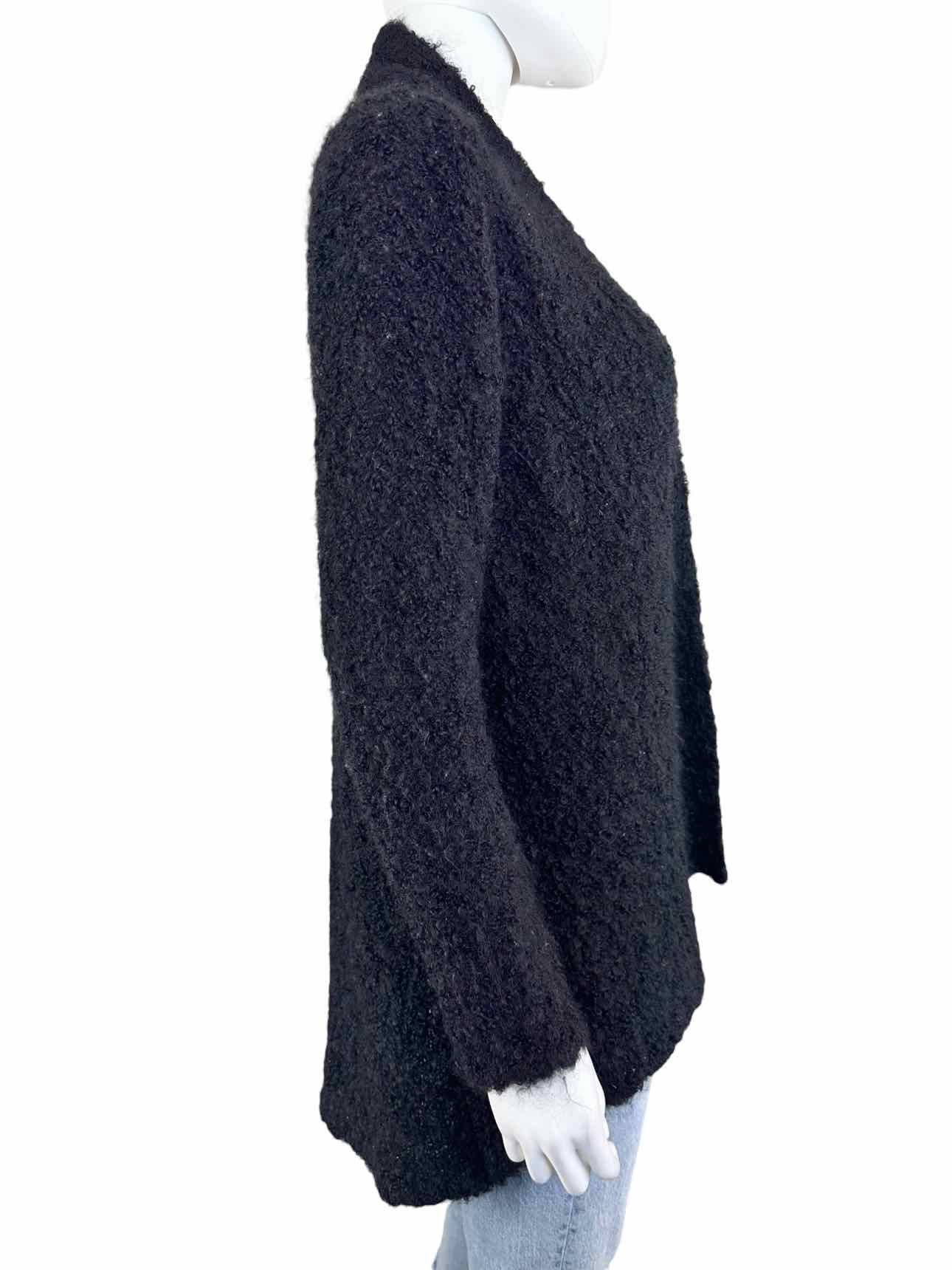 EILEEN FISHER Black Alpaca Wool Blend Cardigan Size S