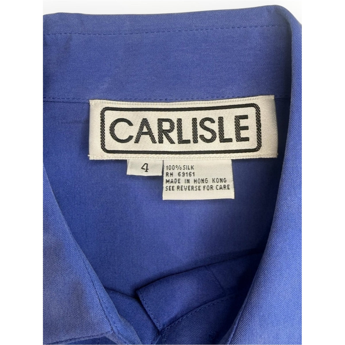NWT Vintage Carlisle 100% Silk Button-down Size 4