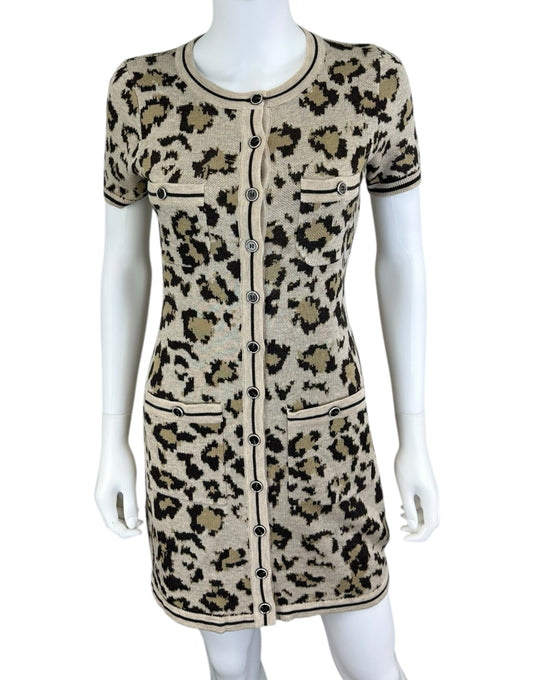 heartloom Leopard Print Vivette Sweater Dress Size S