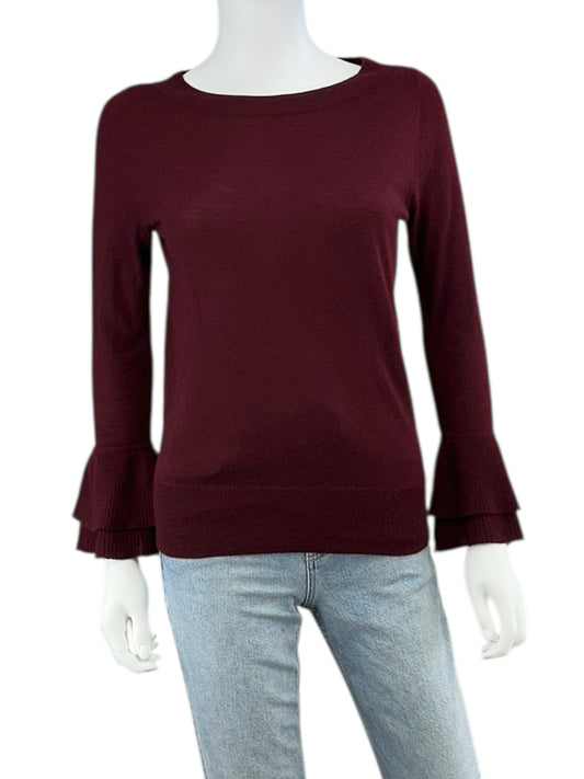 J. Crew Maroon 100% Cashmere Sweater Size S
