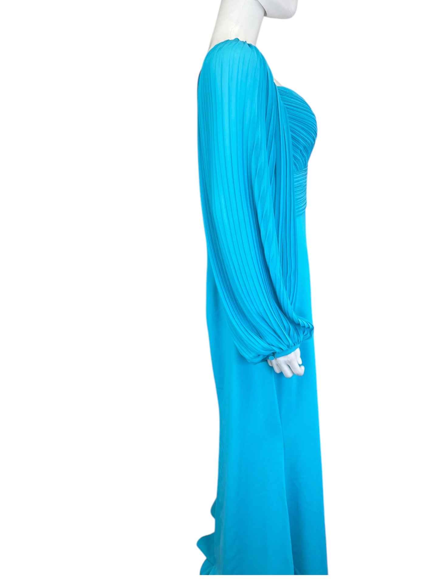 NWT Badgley Mischka Blue Long Dress Size 14