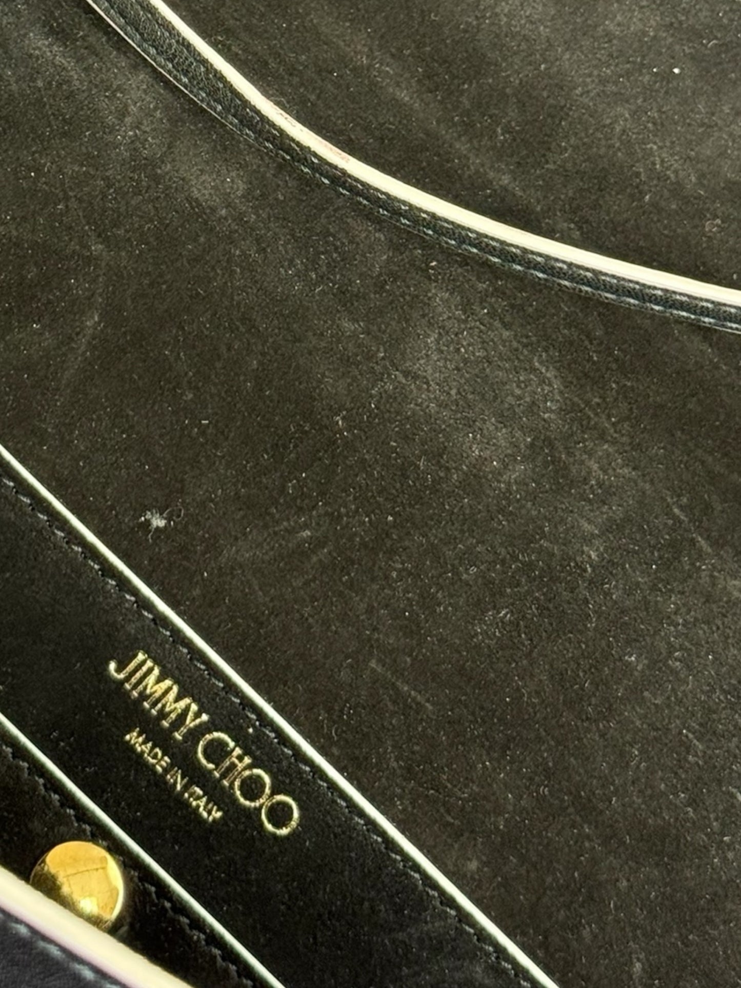 JIMMY CHOO Black Leather Oversized Sierra Convertible Cluch Handbag