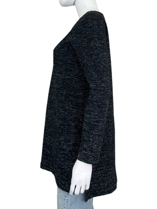 EILEEN FISHER Black Stretch Knit Tunic Size XXS