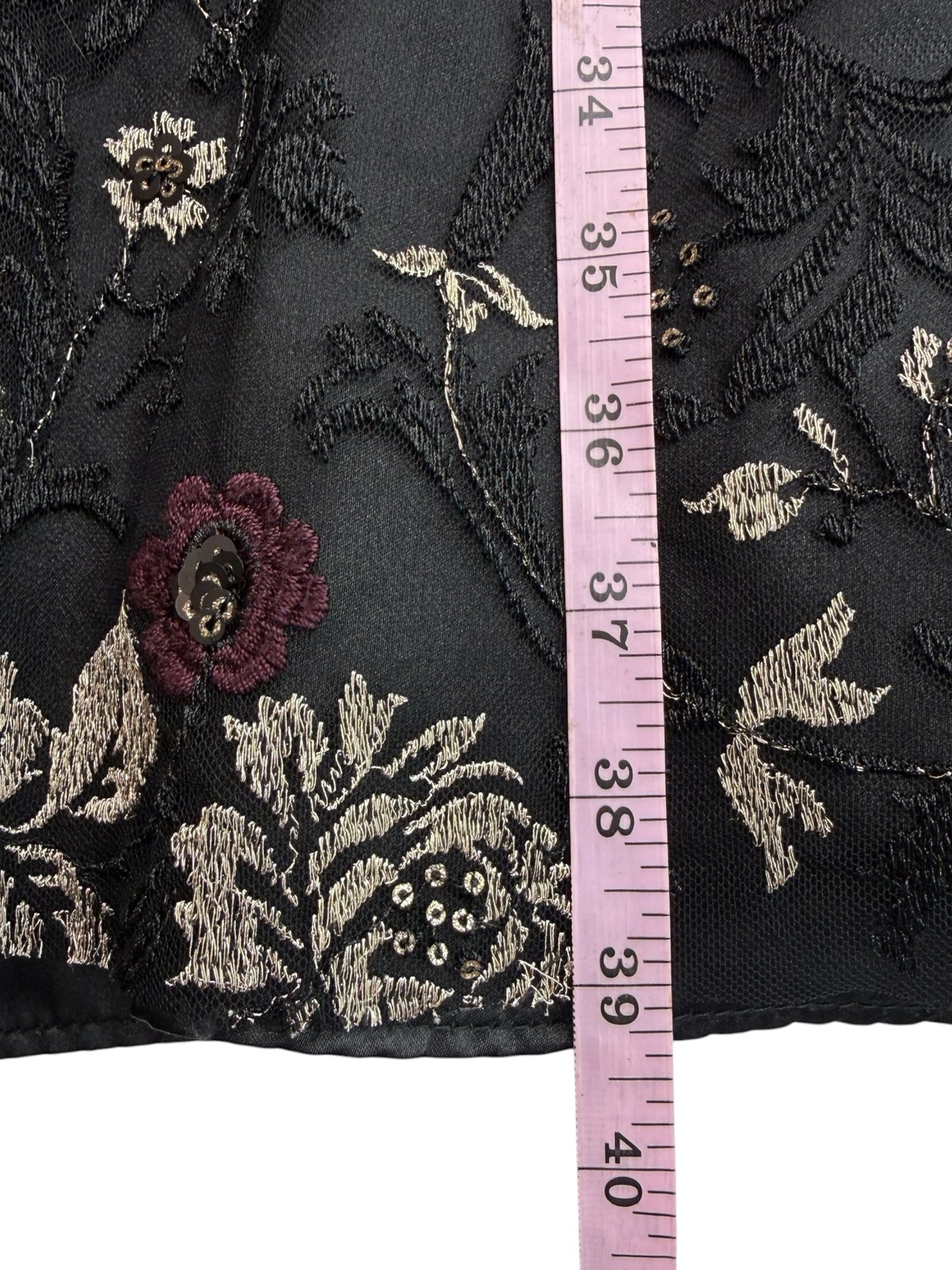 Slate and Willow Black Floral Lace Cocktail Dress Size 8