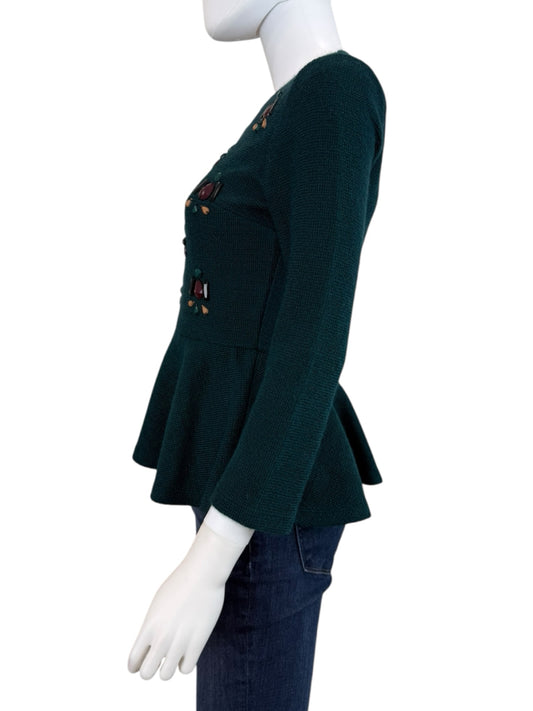 dolce vita Gem Drop Peplum Sweater Size S