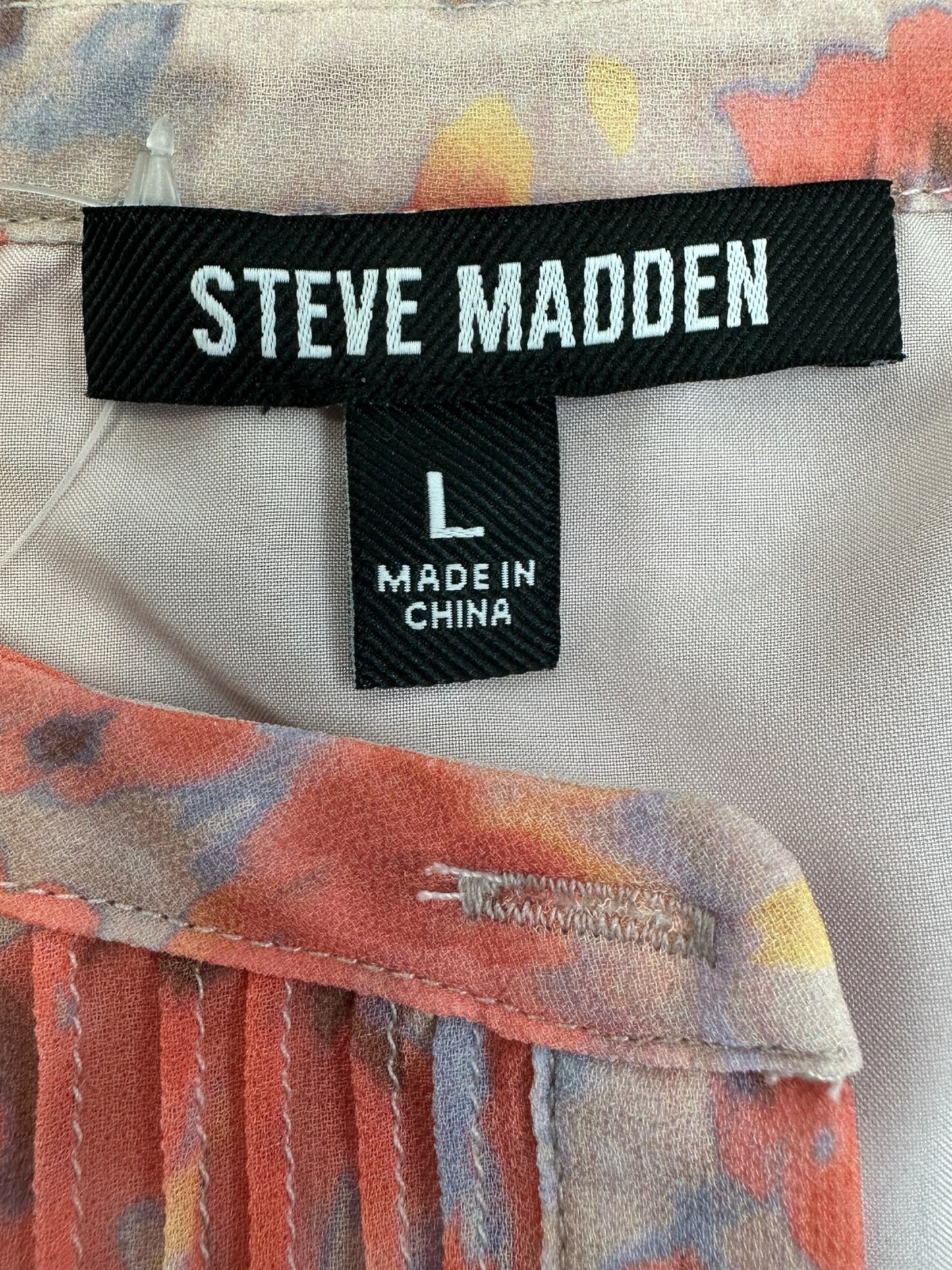 STEVE MADDEN Pink Floral Mini Dress Size L