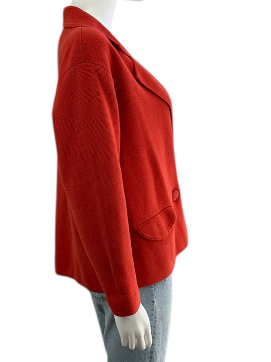 cabi Orange Coronation Cardigan Blazer Size M