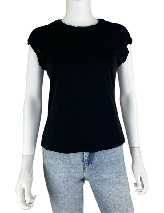 Tory Burch Black 100% Cotton Knit Top Size M