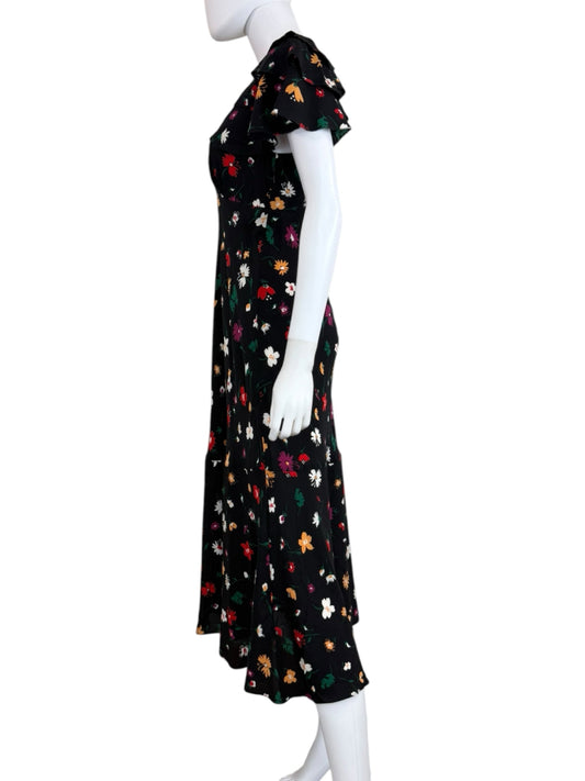 Polo Black Floral Maxi Dress Size 2