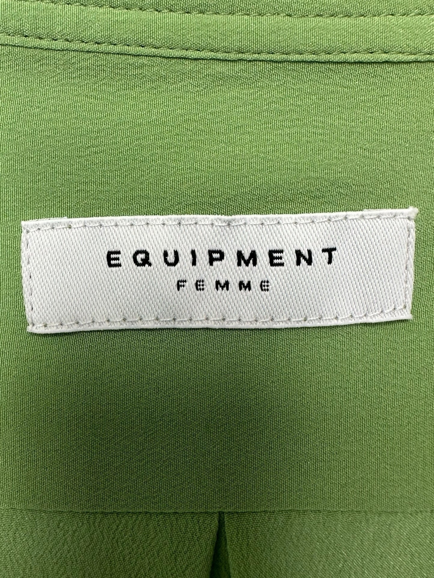 EQUIPMENT Green 100% Silk Button-Down Shirt Size S