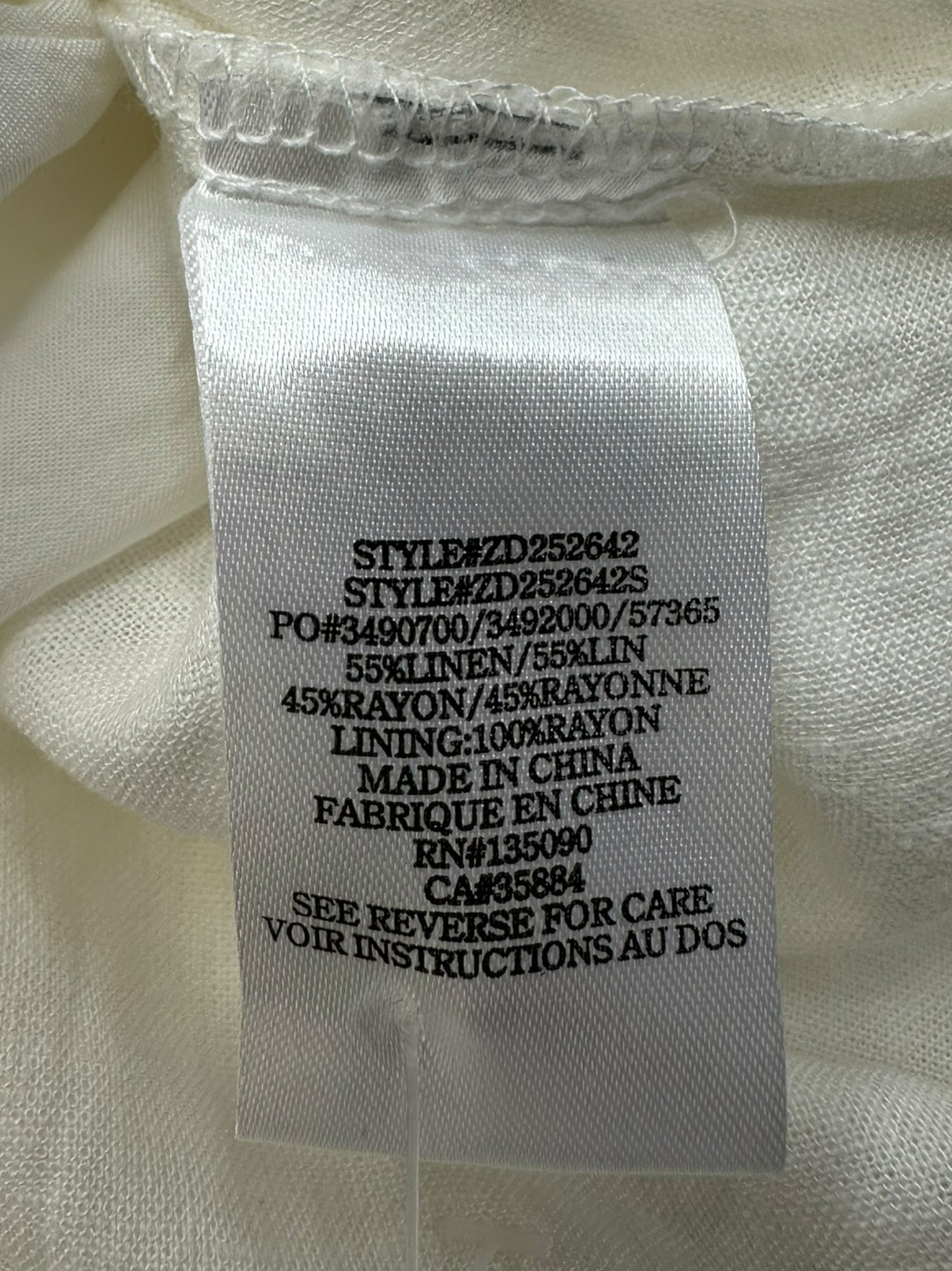Z SUPPLY NWT White Linen Dress Size M