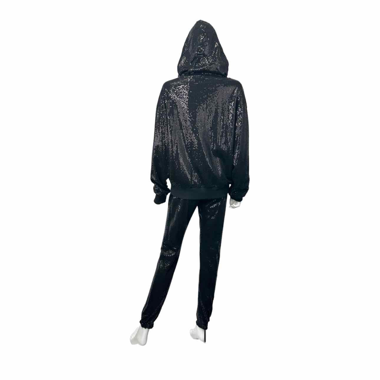 PAM&GELA Black Sequined Jogger Set Size S