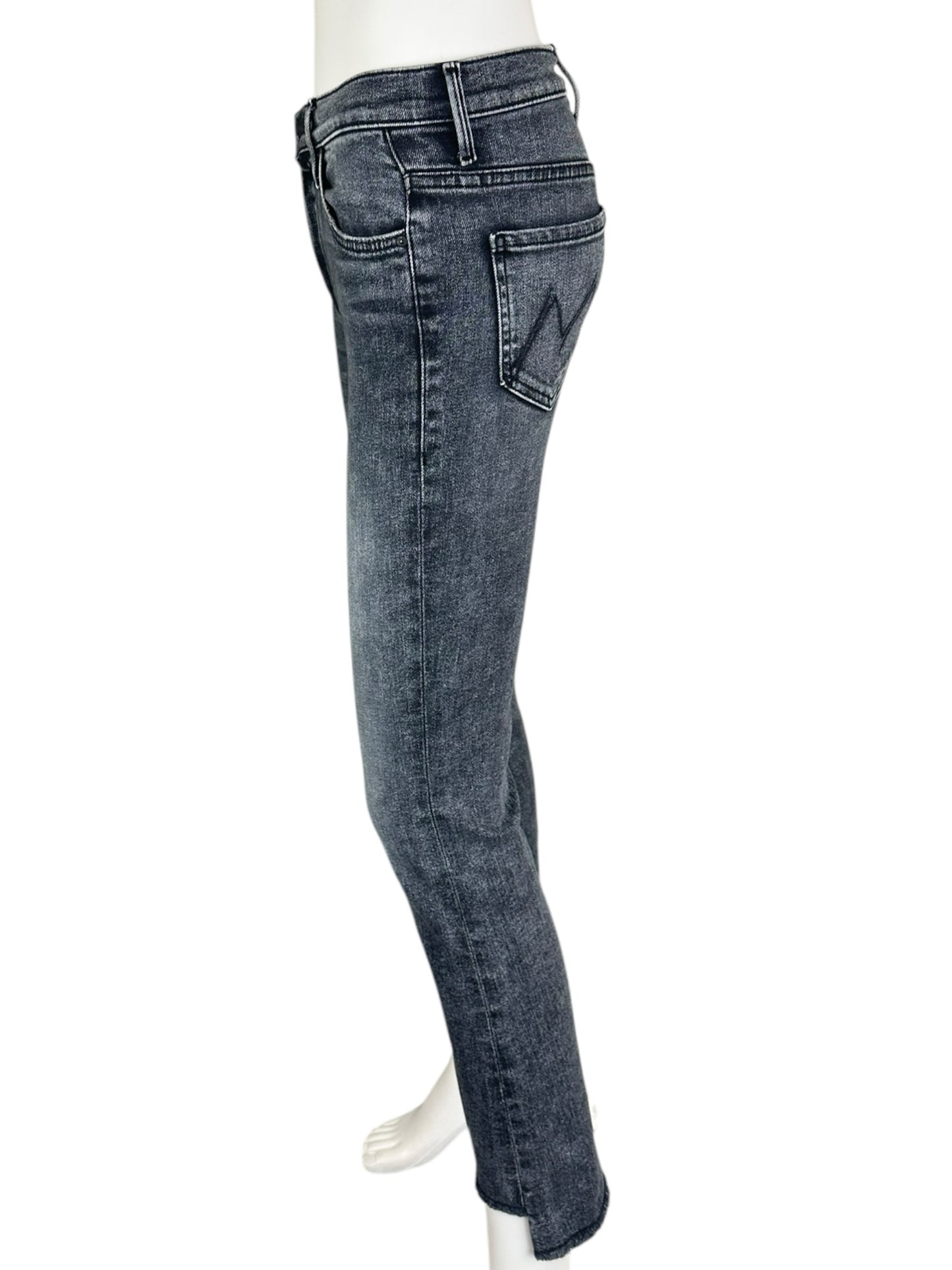 MOTHER Black Cropped Jeans Size 24