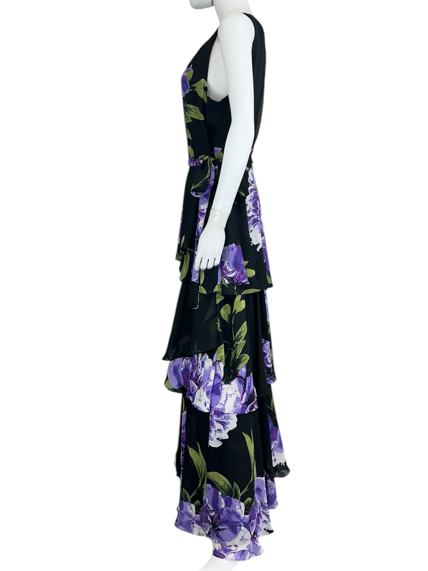alex marie Black Floral Dress Size 12