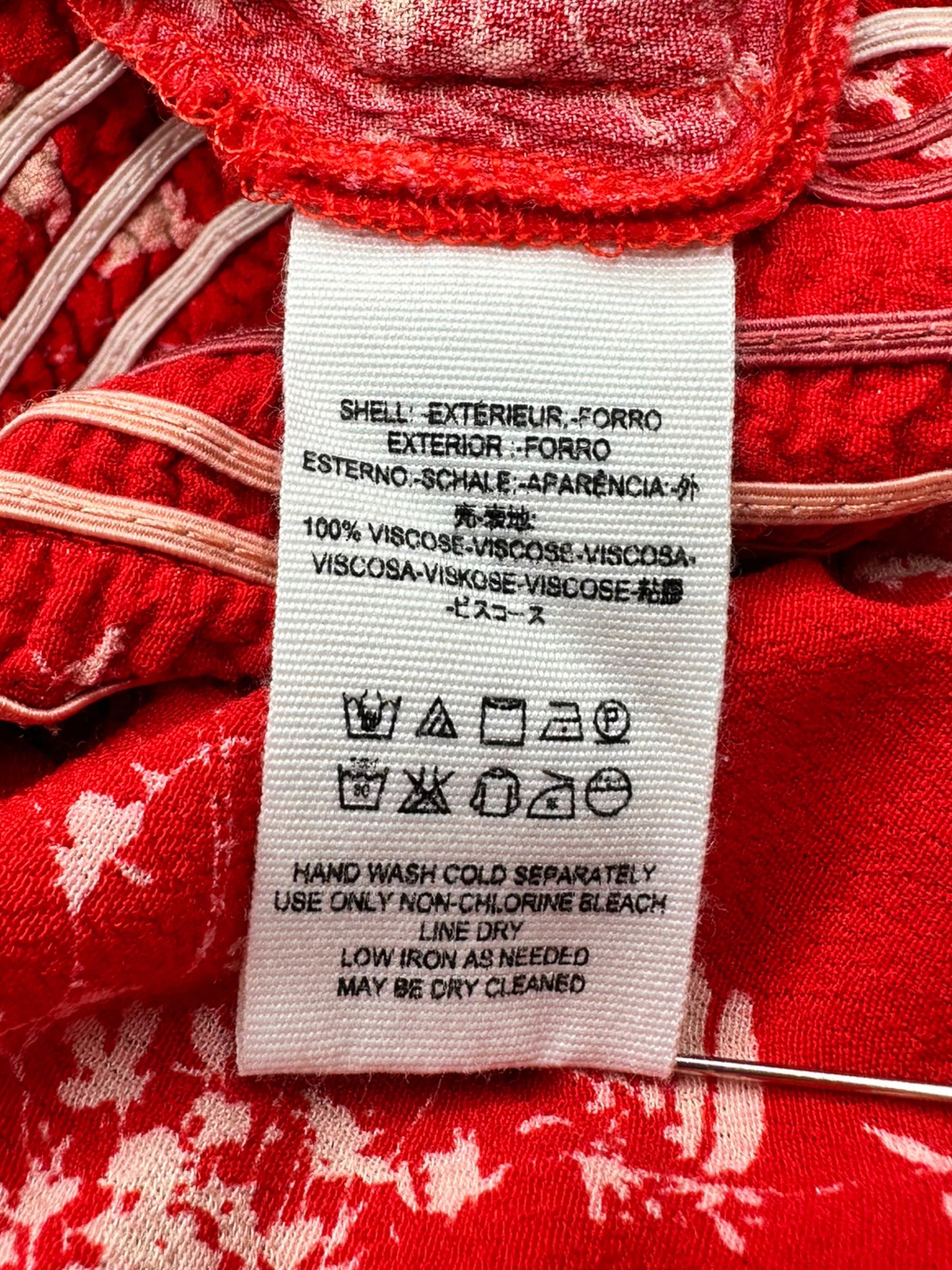 Free People Red Flowy Jumpsuit Size S
